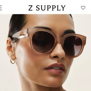 Z Supply Taupe Round Sunglasses with Gradient Lenses